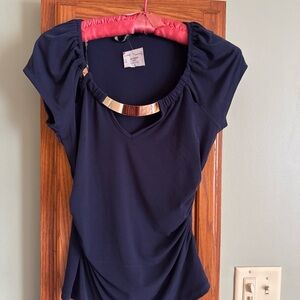 Old Navy Size Small Junior Top Dark Navy Blue NWT